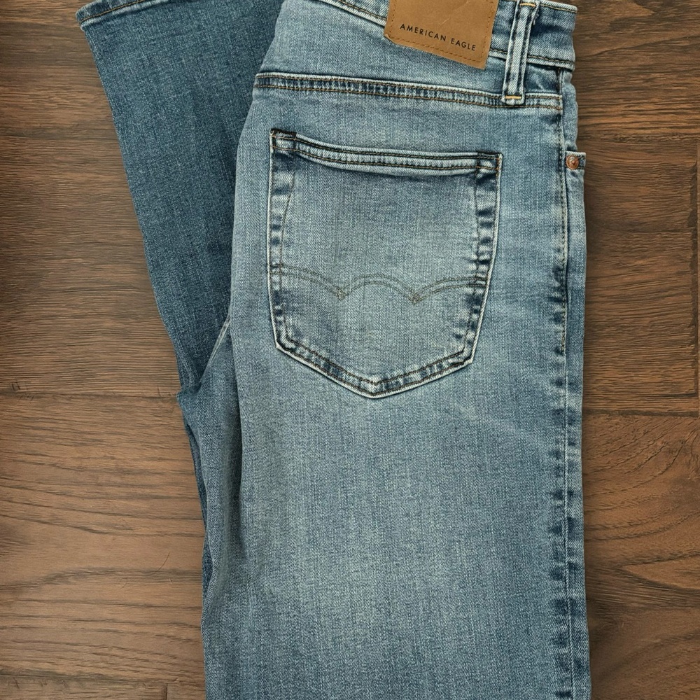 American Eagle Outfitters Blue Slim Straight Jeans
